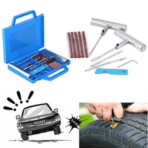 ¡50% gran oferta! Coche vehículo moto de neumático de la rueda de juego de herramientas de reparación Kit de reparación accesorios para remendar ► Foto 1/6