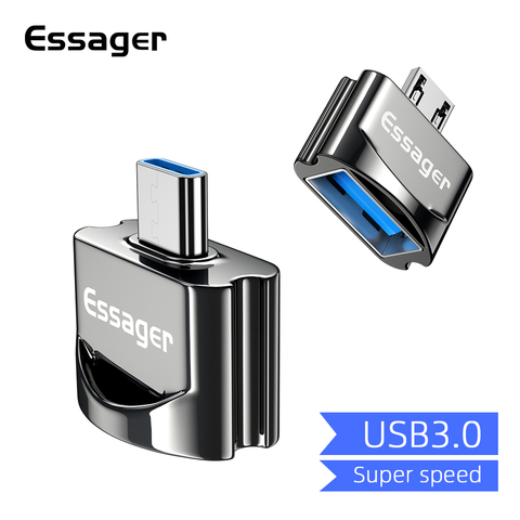 Essager OTG Adaptador USB Tipo C para Xiaomi Samsung Huawei S9 Typec Adaptador USB Tipo C Tipo-c a USB 3,0 OTG convertidor adaptador ► Foto 1/6