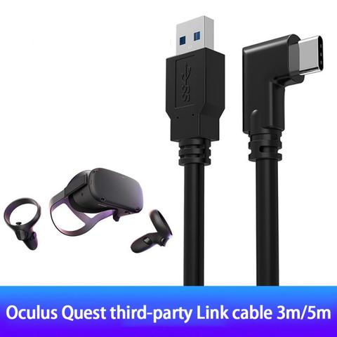 USB-C Cable para Oculus búsqueda 2 enlace VR gafas cargador de Cable de datos Cable de transmisión de 3/4/5 metros VR accesorio ► Foto 1/6