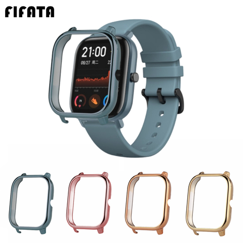 FIFATA-funda protectora de PC para Amazfit GTS, Protector de reloj inteligente, parachoques para Xiaomi Huami Amazfit GTS, marco de protección ► Foto 1/6