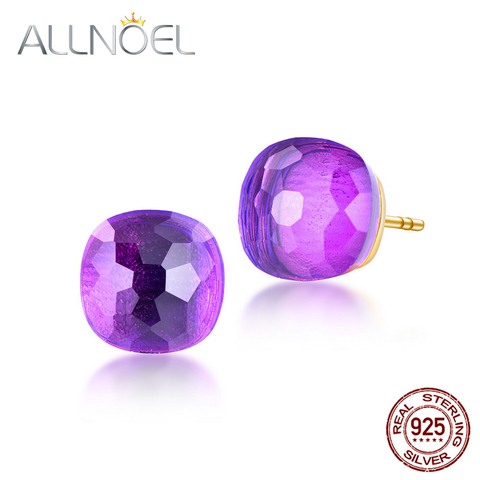 ALLNOEL-pendientes de plata 925 sólida para mujer, de cristal sintético, pendientes dulces sin definición, 2022 ► Foto 1/6