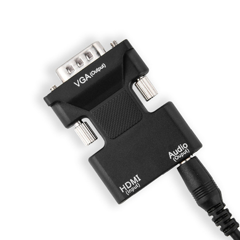 Adaptador hembra a macho HDMI a VGA, convertidor de Cable de Audio analógico Digital para PS3, PC, portátil, TV, Monitor de proyector, novedad ► Foto 1/6