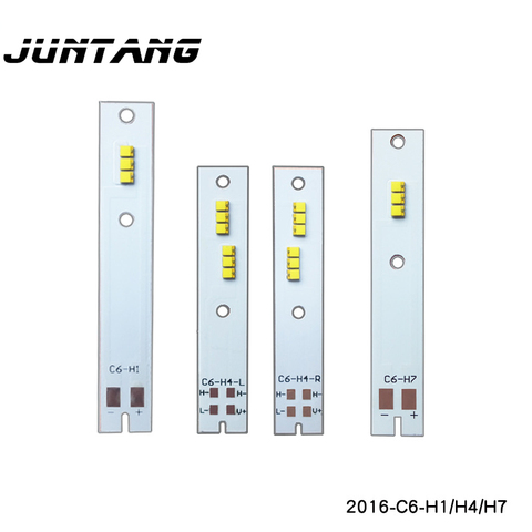 Lámpara LED con cuentas para faro delantero de coche, accesorio de lámpara con placa de circuito de cobre, 2016 cuentas, 9W-30W, color blanco, C6, H1 / H4/H7, 2 uds. ► Foto 1/6