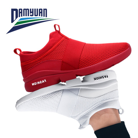 Damyuan 2022 nueva moda hombres mujeres Flyweather cómodo transpirable no-cuero Casual luz tamaño 46 deporte malla Jogging zapatos ► Foto 1/6