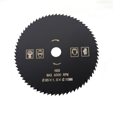 1pc diámetro 85mm 72T HSS hoja de sierra Circular de diámetro 10mm recubierta de nitruro hoja de sierra para madera de corte ► Foto 1/6