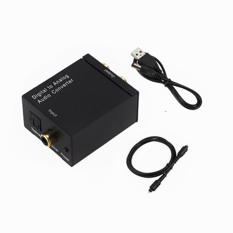 Convertidor de Audio analógico Digital a fibra óptica, señal Coaxial Toslink a RCA R/L, decodificador de Audio SPDIF estéreo ATV DAC amplificador ► Foto 1/6