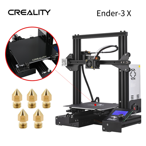 CREALITY-máscara impresa 3D con Ender-3X actualizado, Kit de impresora 3d con boquilla de 5 uds de vidrio templado con 220x220x250MM, DIY, impresora 3D ► Foto 1/5