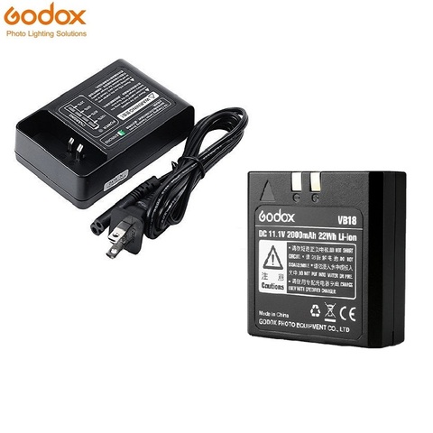 Godox-Batería de iones de litio con cargador para V850, V850II, V860C/N, V860II-C/N/S/O/F (11,1 V, 2000mAh), VB18 ► Foto 1/6