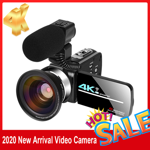 KOMERY-videocámara 4K con visión nocturna y Zoom Digital, transmisión en vivo de 48MP, Vlogging para Youbute, pantalla táctil de paisaje ► Foto 1/6