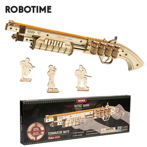 Robotime-modelo de bloques de pistola para niños, juego de construcción, juguetes, regalo de cumpleaños para niños, regalo ► Foto 1/6