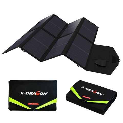 ¿X-DRAGON Cargador Solar portátil 40W para iPhone iPad Macbook Acer Huawei Xiaomi, Samsung, HTC, LG, Hp ASUS Dell Alienware ROG MSI? ► Foto 1/6