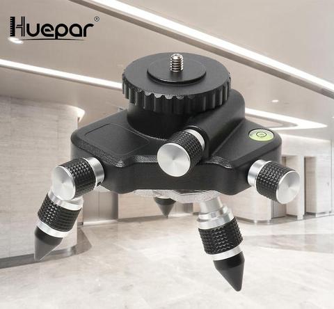 Huepar-Adaptador de nivel láser, instrumento giratorio de 360 grados, Micro ajuste para Base giratoria móvil, trípode de nivel aplicable ► Foto 1/6