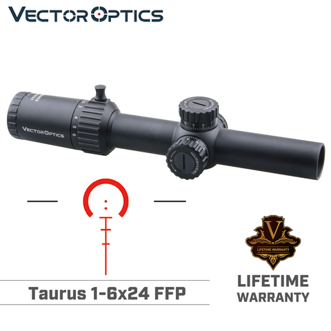 Vector Optics-Mira telescópica para caza, dispositivo modelo Taurus 1-6x24 FFP, mirilla táctica de alcance óptico para rifle, 1/5 Mil, 6 niveles, rojo BDC para CQB AR .223 .308win, ideal amanecer ► Foto 1/6