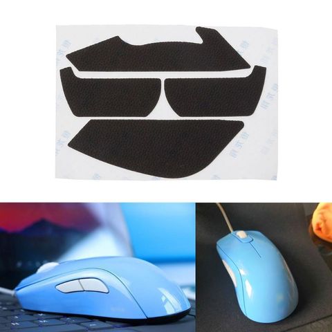 Juego de pegatinas laterales antideslizantes para ratón, almohadillas resistentes al sudor para ZOWIE GEAR S2 Mouse C26, color negro ► Foto 1/6