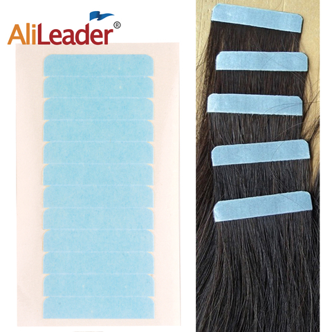 Alileader-Cinta adhesiva de doble cara para extensión de cabello cinta resistente al agua para extensión de cabello, encaje, tupé, 5 hojas, 60 uds. ► Foto 1/6