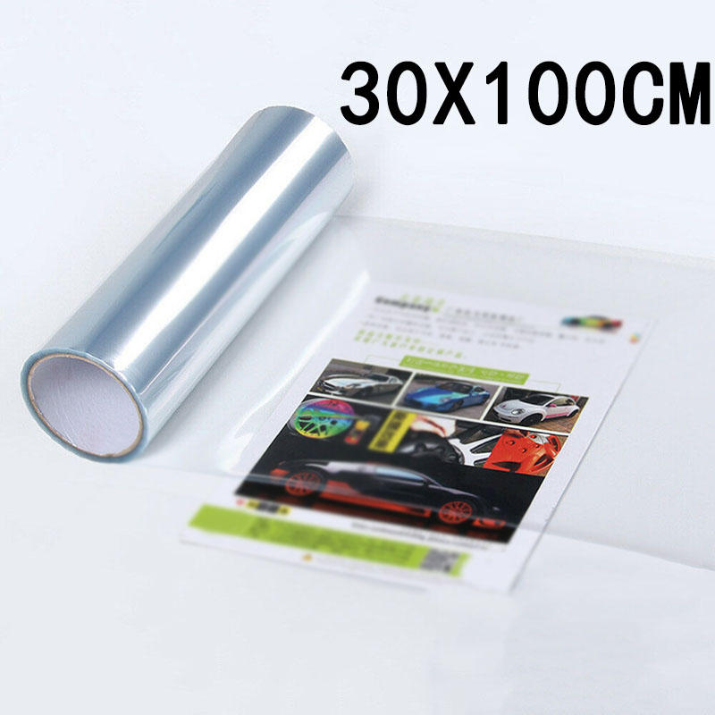 Transparente de 100*30cm lámpara faro coche Protector de película de envoltura de vinilo de alta calidad automático de faros película protectora pegatinas ► Foto 1/4