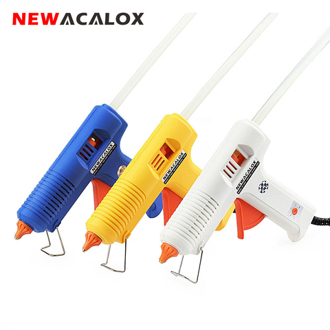 NEWACALOX 150W UE DIY pistola de pegamento de fusión caliente 11mm palo adhesivo Industrial eléctrico de silicona pistolas termo pegamento reparación herramientas de calor ► Foto 1/6