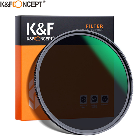 K & F concepto HD ND8 Filtro de lente de cámara Multi-resistentes Nano X revestimiento filtro de densidad de 49mm 52mm 58mm 62mm 67mm 72mm 77mm 82mm ► Foto 1/6