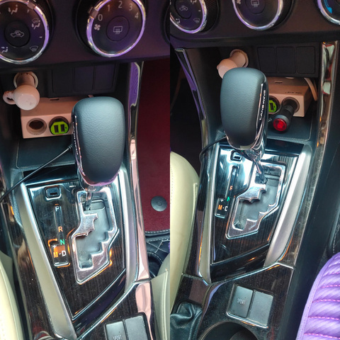 Perilla de palanca de cambios de coche Manilla de palanca de cambios automática para Toyota Highlander Camry Tundra Previa Alphard Corolla Leather ► Foto 1/6