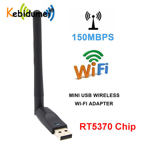 Antena de WiFi USB para ordenador portátil, tarjeta de red inalámbrica RT5370 para Receptor Satélite Digital, decodificador Freesat V7 HD V8 Super IP-S2 ► Foto 1/6