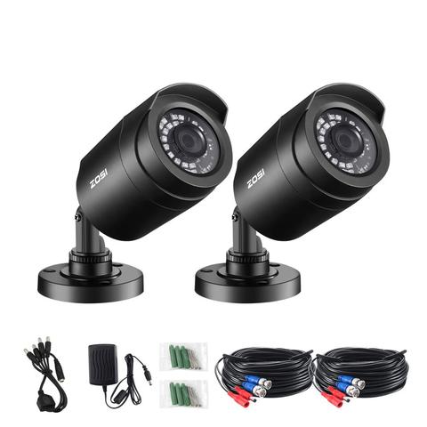 ZOSI 2 unids/lote 1080P HD-TVI cámara de seguridad CCTV de 2MP, visión nocturna de 65 pies, Kit de cámara de vigilancia para el hogar a prueba de ruedas para exteriores ► Foto 1/6