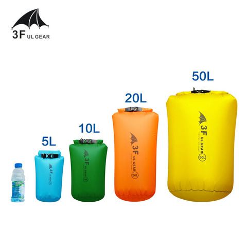 Bolsa impermeable de fondo redondo 3F UL GEAR, 5L-50L, playa, deriva, bolsillo de aire para baño, para exteriores, surtido de equipaje ► Foto 1/6