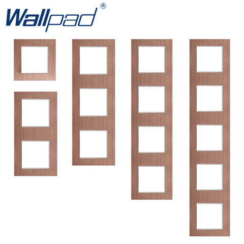 Wallpad marrón de aleación de aluminio de Metal del Panel de 86*86mm 146*86mm 172*86mm 258*86mm 344*86mm 430*86mm marco solo ► Foto 1/6