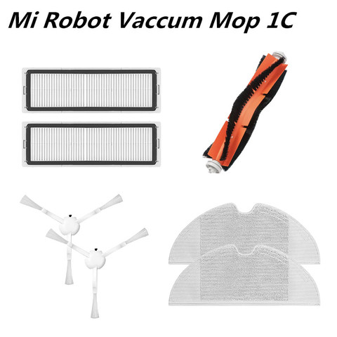 Accesorios de Aspiradora Robótica para Xiaomi 1C, Cepillo Lateral principal, paño de filtro Hepa para Mijia STYTJ01ZHM Mi Robot, mopa de vacío ► Foto 1/6