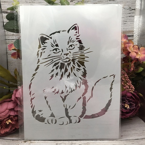 Uds 29cm A4 gordo lindo gato DIY capas plantilla para pintura libro de recortes colorear relieve álbum de plantilla ► Foto 1/1