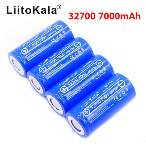 4 Uds LiitoKala lii-70A 3,2 V 32700 de 6500mAh LiFePO4 batería 35A descarga continua máxima 55A de batería de alta potencia de 32700 a 7000 ► Foto 1/6