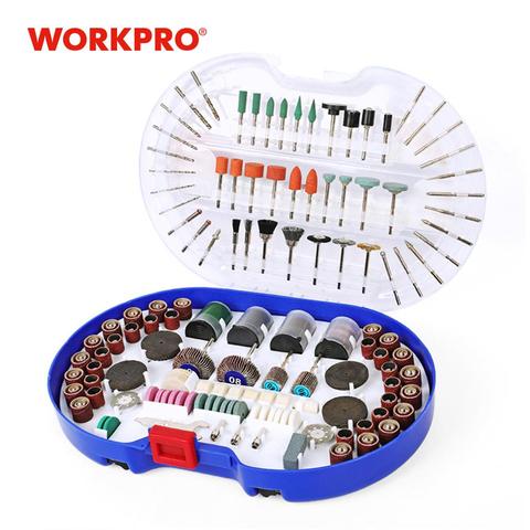 WORKPRO-Accesorios de herramientas rotativas Dremel, Mini juego de brocas abrasivo, herramientas amoladora, lijado, pulido, Kits de herramientas de corte, 276 piezas ► Foto 1/6