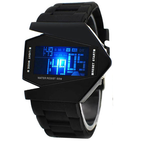 Reloj electrónico Led para hombre y mujer, cronómetro con alarma Digital de lujo, luz trasera, deportivo ► Foto 1/6