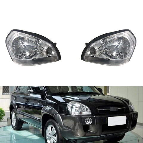 Montaje de faros delanteros para Hyundai Tucson 2004 ~ 2009, repuesto de luces delanteras de coche ► Foto 1/6