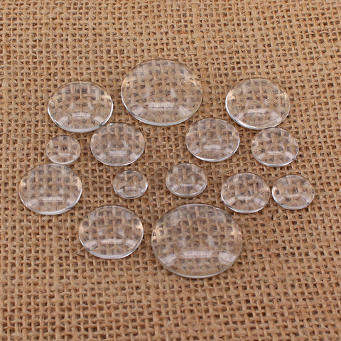 12 unids/bolsa cristal transparente redondo Cabochons cúpula transparente para fabricación de joyería DIY 10mm 12mm 14mm 16mm 18mm 20mm 25mm T000 ► Foto 1/6