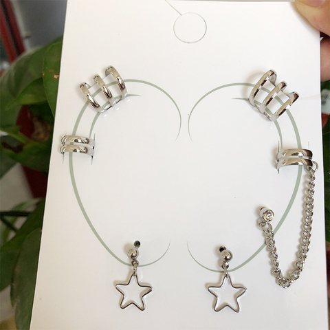 Pendientes Punk sin Piercing para el cartílago, pendientes con Clip para la oreja, para mujeres y niñas ► Foto 1/6
