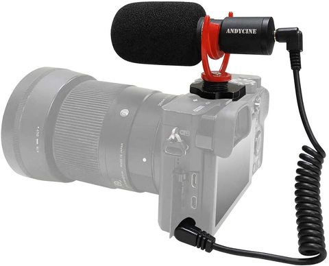 Micrófono de vídeo ANDYCINE AC-M1, micrófono en cámara para Canon, Nikon, Sony A7III A6500 A6400 A6300, Panasonic GH5 GH4, iPhone ► Foto 1/6