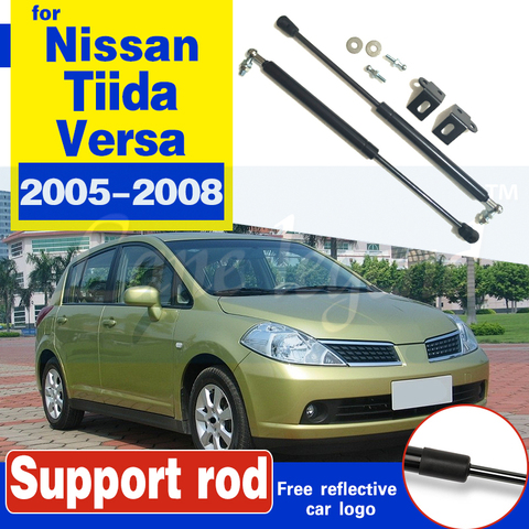 Frente capucha capó modificar amortiguadores de Gas amortiguador levantar apoya coche-estilo de soporte absorbente varilla para Nissan Tiida. 2005-2008 ► Foto 1/6