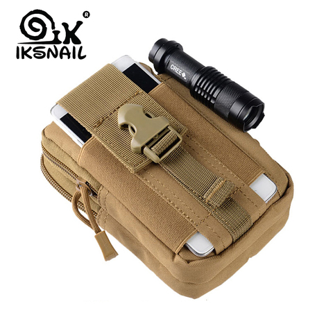 IKSNAIL-bolsa táctica Molle para caza, bolso de cintura con cinturón, bolsa táctica militar para exteriores, funda de bolsillo de camuflaje para Iphone ► Foto 1/6