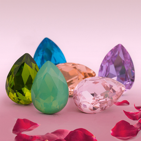 Astrobox-diamantes de imitación de cristal para decoración, piedras de cristal de Strass brillantes, para boda, vestido con cuentas, para fabricación de joyas ► Foto 1/5
