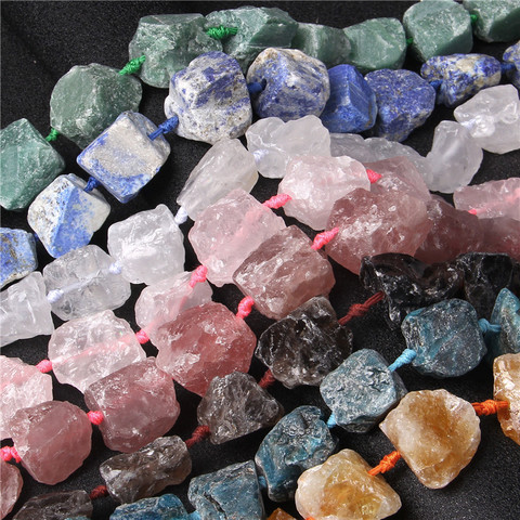 Naturales irregulares libre piedra lapislázuli Irregular amatistas colgante de cuarzo rosa de 18-28mm minerales de perlas de cristal de la fabricación de la joyería DIY ► Foto 1/6