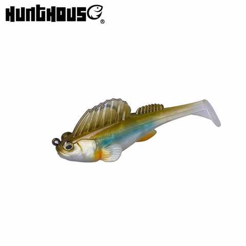 Hunthouse cabeza de plomo nadadores suave señuelos 3 pulgadas 3/8oz Lucio para pesca señuelo perca paleta señuelo cola Swimbait oscuro durmiente leurre ► Foto 1/5