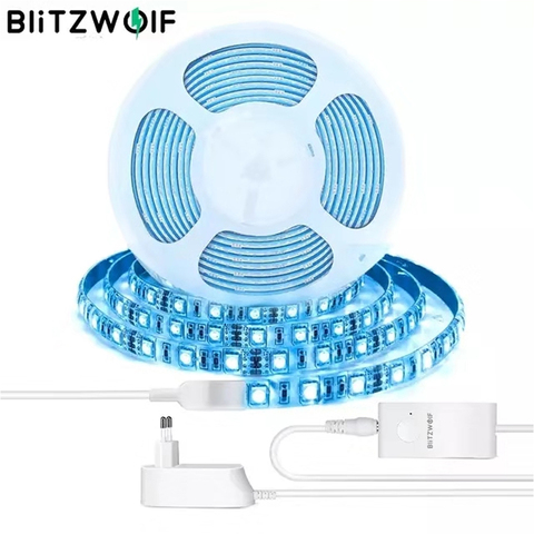 Kit de tira de luz LED RGBW de Control de aplicación inteligente BlitzWolf BW-LT11 2 M/5 M o tira de luz de 1 M extensión Plus EU US enchufe tira de luz LED ► Foto 1/6