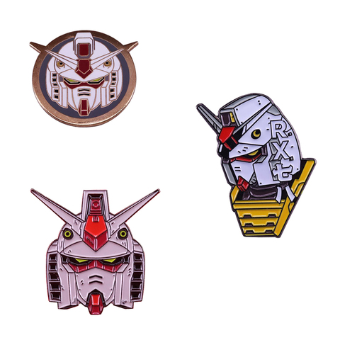 Gundam-pin esmaltado de robots gigantes, insignia de Manga de Anime japonés ► Foto 1/4