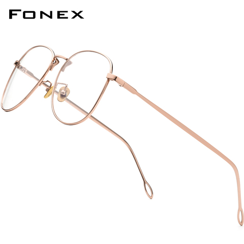 Marco de gafas de titanio puro FONEX para mujeres Vintage grandes miopía marcos para anteojos de prescripción para hombres 2022 gafas de gran tamaño 8516 ► Foto 1/6