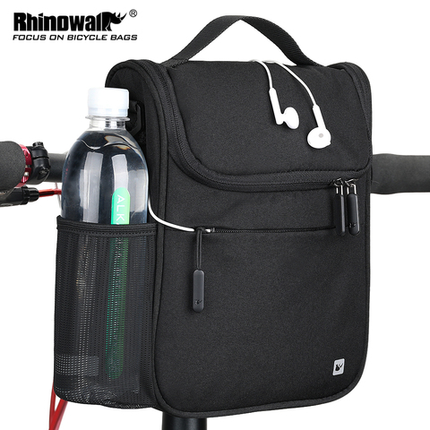 Rhinowalk-bolsa para bicicleta de 5L, bolsa para manillar plegable para bicicleta, marco de tubo frontal, agujero para teléfono, accesorios impermeables para bicicleta ► Foto 1/6