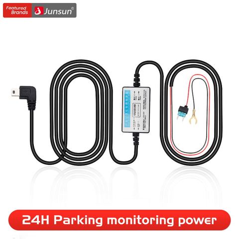 Junsun OBD Buck línea para 24 horas aparcamiento monitoreo Cámara del coche DVR detector de radar Cables de cámara longitud 3 m Accesorios ► Foto 1/6