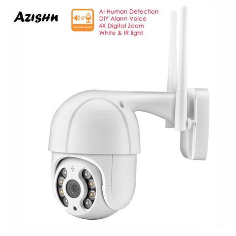 3MP 1080P de PTZ WiFi IP Cámara al aire libre 4X Zoom Digital velocidad de Audio de dos vías AI humanos detectar DIY alarma CCTV inalámbrico de seguridad ► Foto 1/6