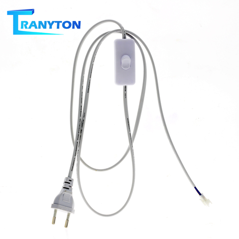 Cable de alimentación de enchufe europeo AC220V, con conector de interruptor, cables eléctricos para tubo LED de 1M, Cable de extensión de fuente de alimentación para luces de barra LED ► Foto 1/6