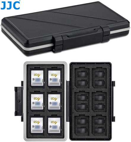 JJC-funda para tarjeta de memoria, organizador de almacenamiento con 36 ranuras para 12 SD, SDHC, SDXC + 24 MSD, tarjetas Micro SD TF para cámara sin espejo DSLR ► Foto 1/6