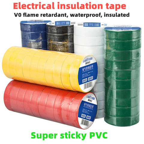 Cinta eléctrica de aislamiento, cinta de PVC impermeable ultrafina y ultra adhesiva, 1 rollo de 9 metros, 5 uds. ► Foto 1/1